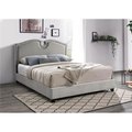 Myco Furniture Myco Furniture KM8005-Q-CP 84 x 64 x 56 in. Kimberly Nailhead Queen Size Bed; Champagne KM8005-Q-CP